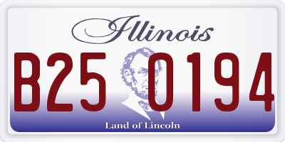 IL license plate B250194