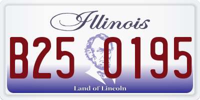 IL license plate B250195