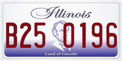IL license plate B250196