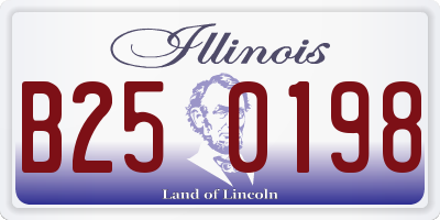 IL license plate B250198