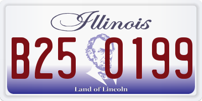 IL license plate B250199