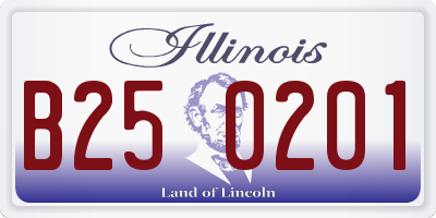 IL license plate B250201