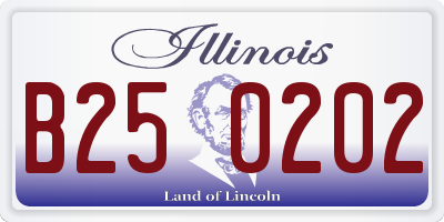 IL license plate B250202
