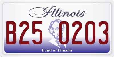 IL license plate B250203