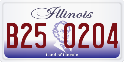 IL license plate B250204