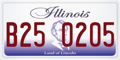 IL license plate B250205