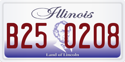 IL license plate B250208