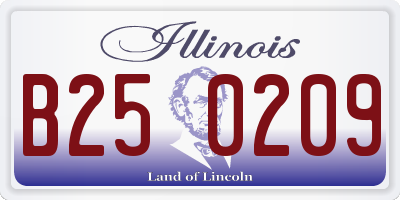 IL license plate B250209