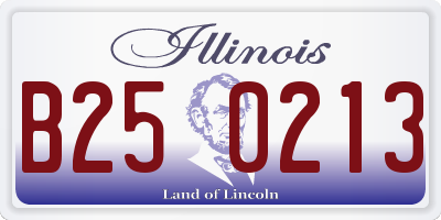 IL license plate B250213
