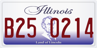 IL license plate B250214