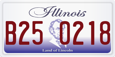 IL license plate B250218