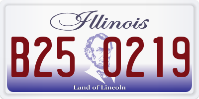 IL license plate B250219