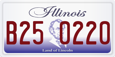 IL license plate B250220