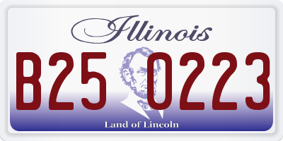 IL license plate B250223