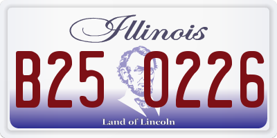 IL license plate B250226