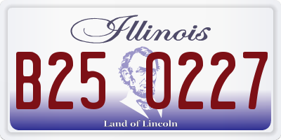 IL license plate B250227