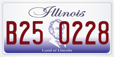 IL license plate B250228