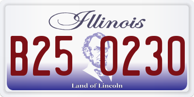 IL license plate B250230