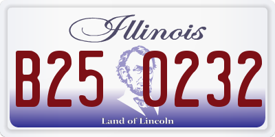 IL license plate B250232