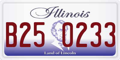 IL license plate B250233