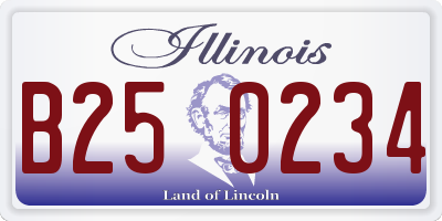IL license plate B250234