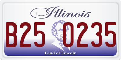 IL license plate B250235
