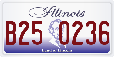 IL license plate B250236