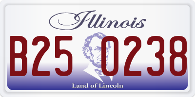 IL license plate B250238