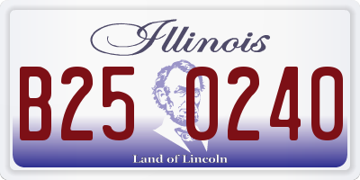 IL license plate B250240