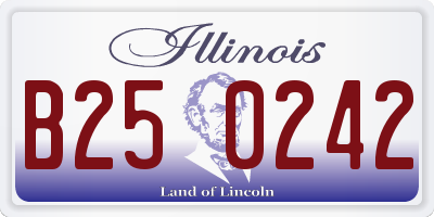 IL license plate B250242
