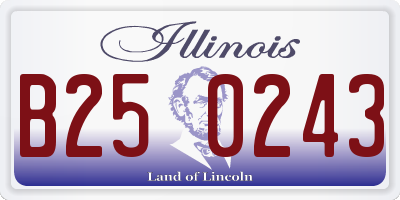 IL license plate B250243