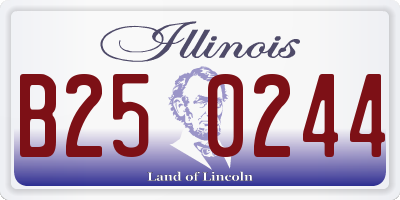 IL license plate B250244