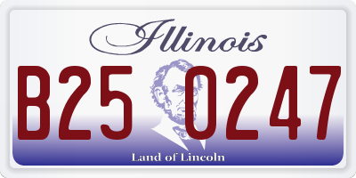 IL license plate B250247
