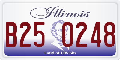 IL license plate B250248