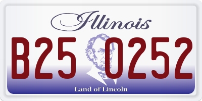 IL license plate B250252