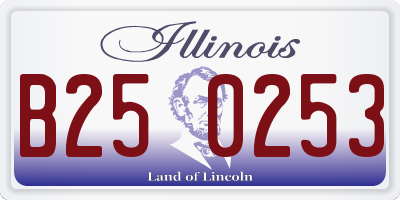 IL license plate B250253