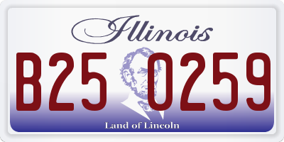 IL license plate B250259