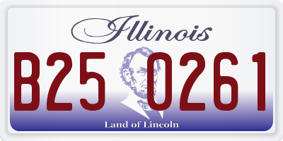 IL license plate B250261