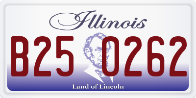 IL license plate B250262