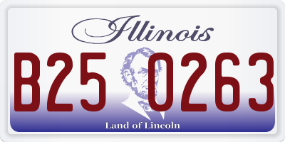 IL license plate B250263