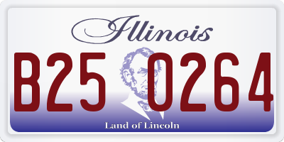 IL license plate B250264