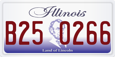 IL license plate B250266