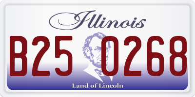 IL license plate B250268