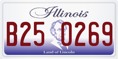 IL license plate B250269