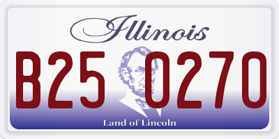 IL license plate B250270
