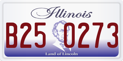IL license plate B250273