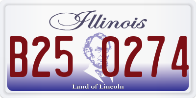 IL license plate B250274