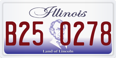 IL license plate B250278