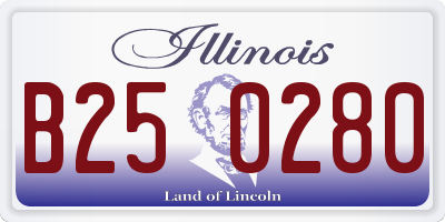 IL license plate B250280