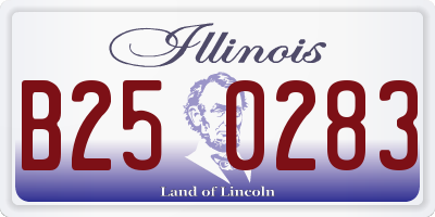 IL license plate B250283
